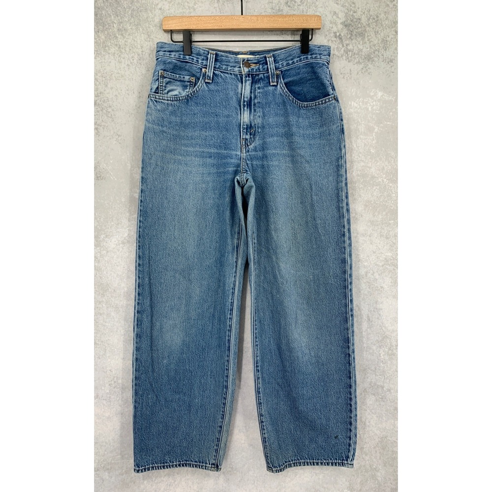 Levis Wide Leg Jeans Womens 27 Blue Baggy Dad 100% Cotton Denim Pants